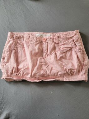 Rare Vintage Y2K Hollister Pink Striped Micro Mini Skirt - Size 3